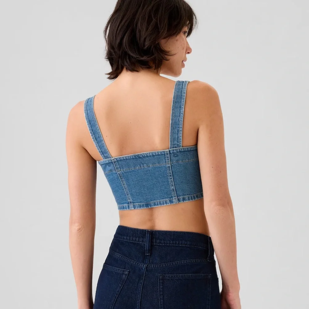 NWT GAP denim cropped Brahmi size 4 - Picture 4 of 4